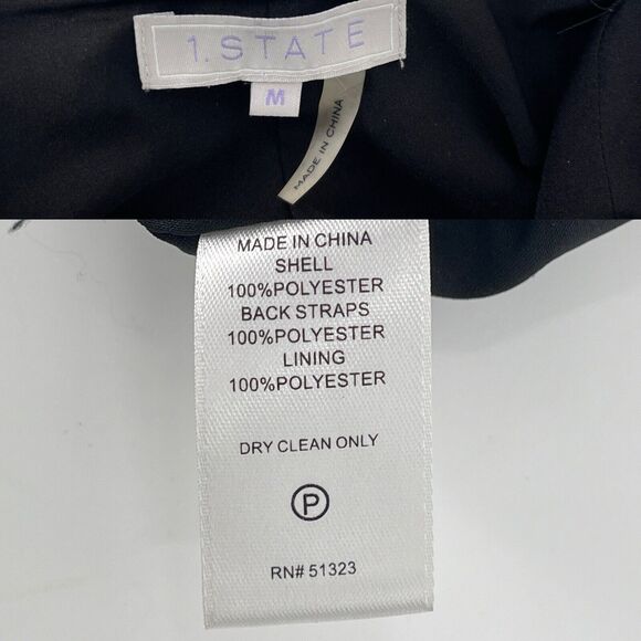 1. State Womens Dress Size Medium Black Sleeveless Sequin Cut Out Bodycon Mini - Picture 8 of 11